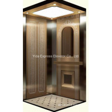 Luxury with Rose Gold Mirror Stainless Steel Home Elevator
